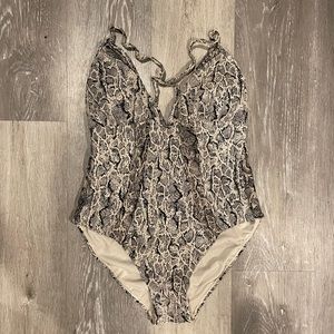 One Piece Snake Skin Swimsuit
